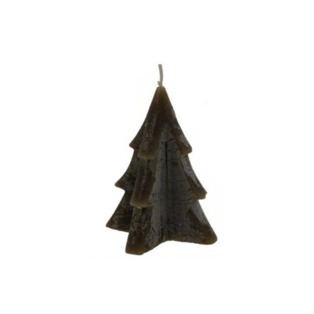 Kerstboom kaarsjes bruin  8,5 cm hoog.