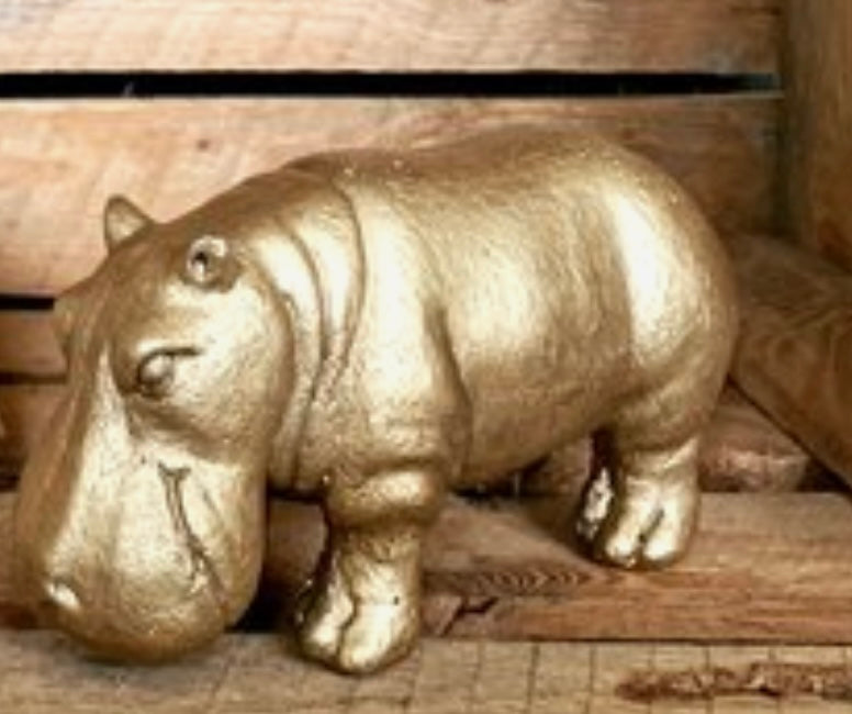 Hippo decoratie goud