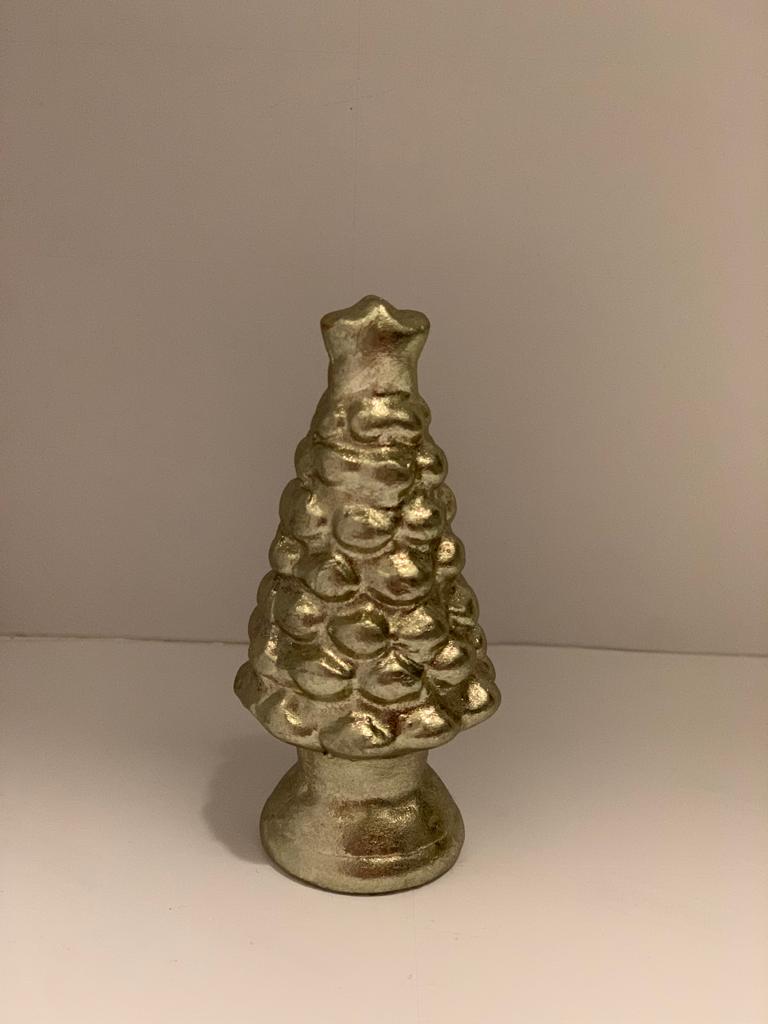 Kerstboompje aardewerk goud