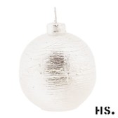 Kaars kerstbal silver